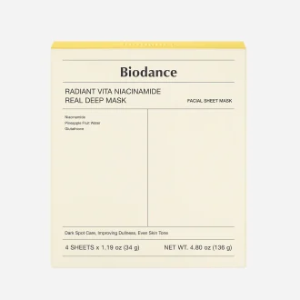 Biodance Radiant Vita Niacinamide Real Deep Mask 4 Piece